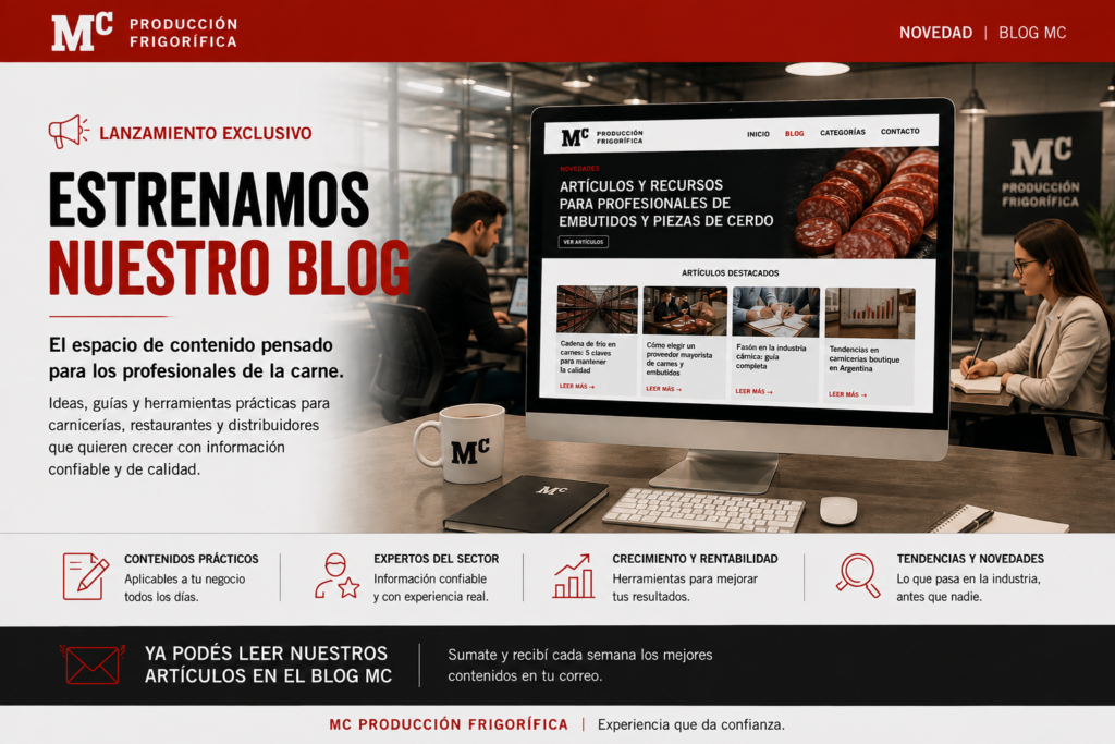 Equipo de Frigorífico MC celebrando el lanzamiento de su blog tras más de 34 años en el mercado