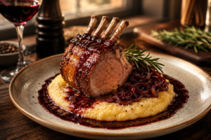 🍷 Carré de Cerdo Braseado al Vino Tinto con Polenta Cremosa — carre-de-cerdo-braseado-al-vino-tinto-con-polenta-cremosa